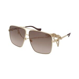 NWT GUCCI SUNGLASSES WOMEN GOLD/BROWN EYEWEAR GUCCI